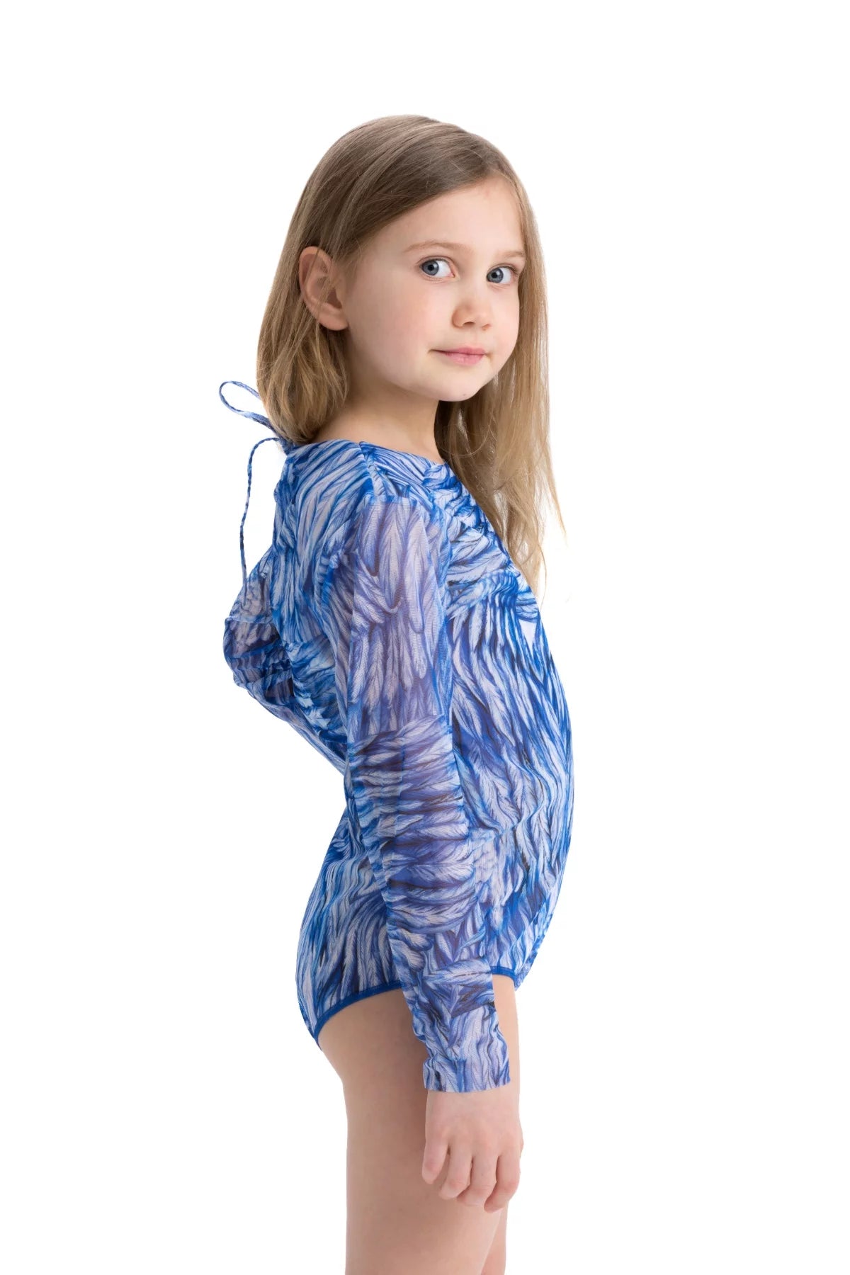 KID's Closed Back One-piece Swimsuit with Sleeves "Wings"