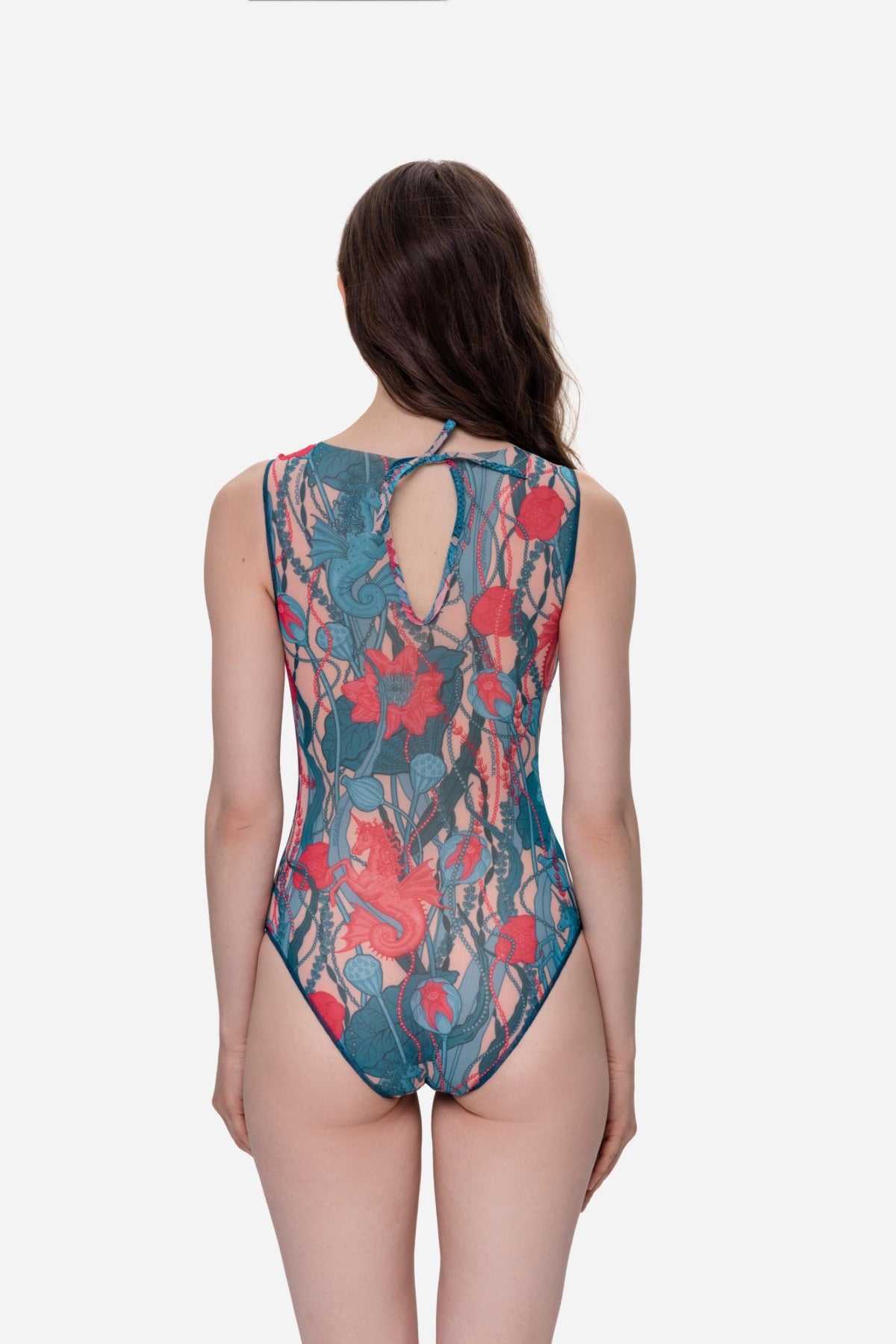 One-piece Sleeveless Swimsuit "Seaunicorns"