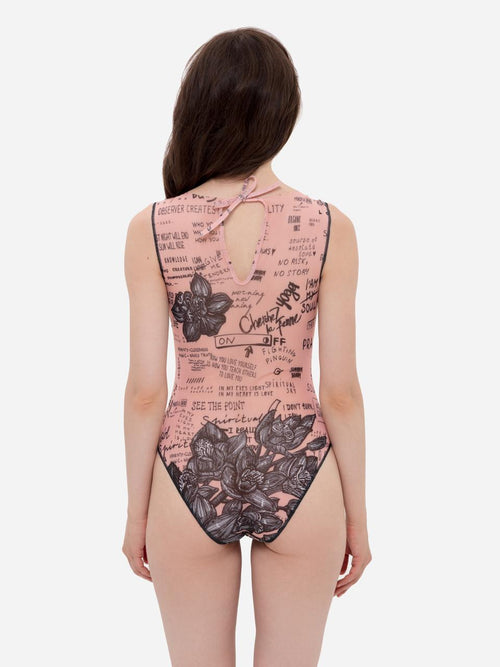 One-piece Sleeveless Swimsuit "Nude"