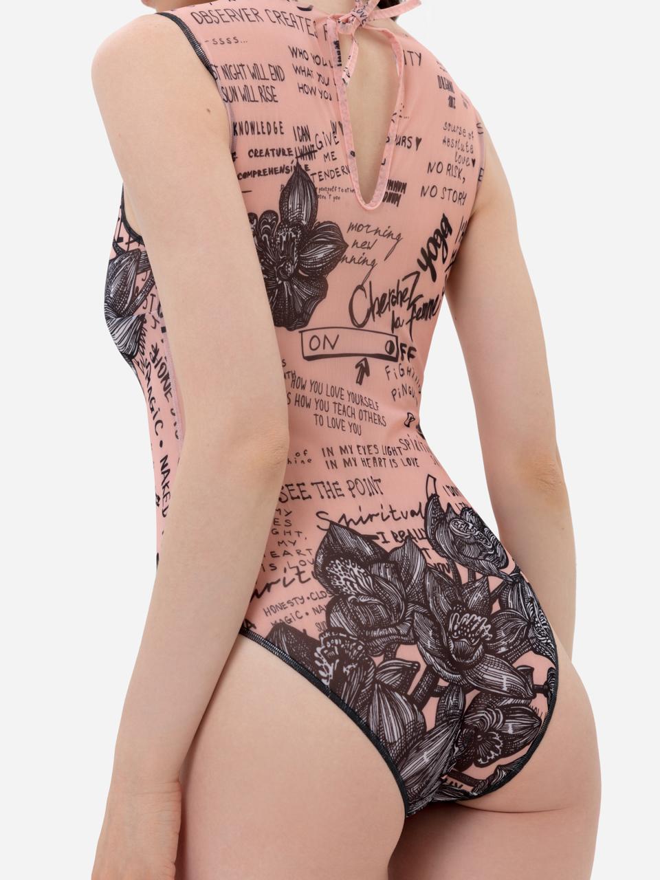 One-piece Sleeveless Swimsuit "Nude"