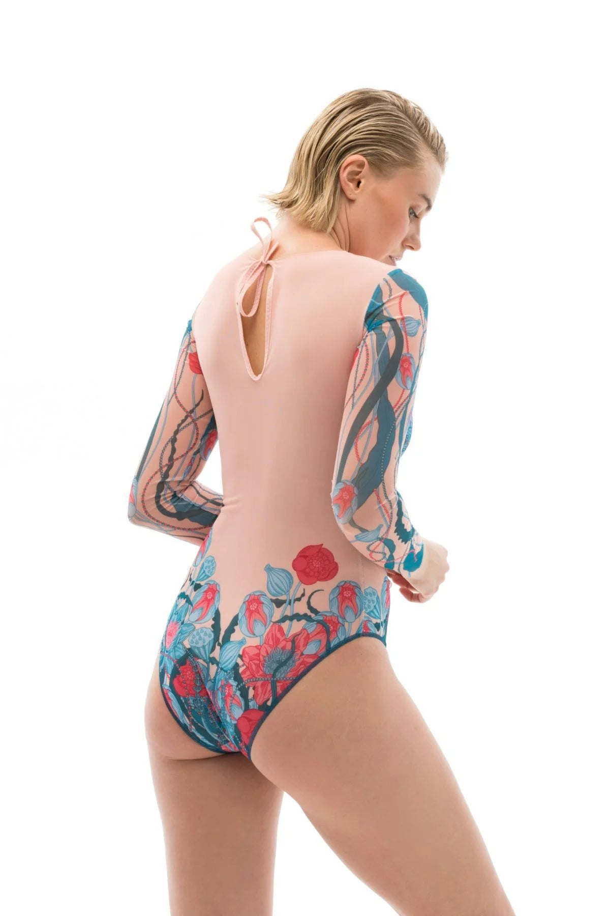 Closed Back One-piece Swimsuit with Sleeves "Fairytail"