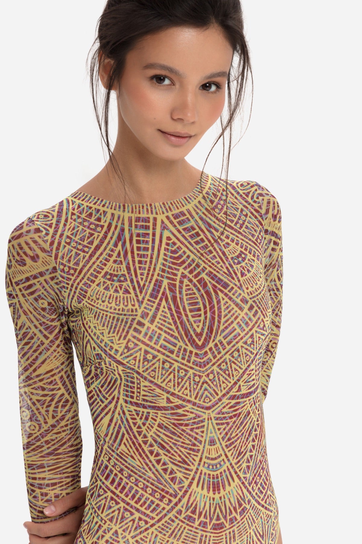 Closed Back One-piece Swimsuit with Sleeves "Eldorado"