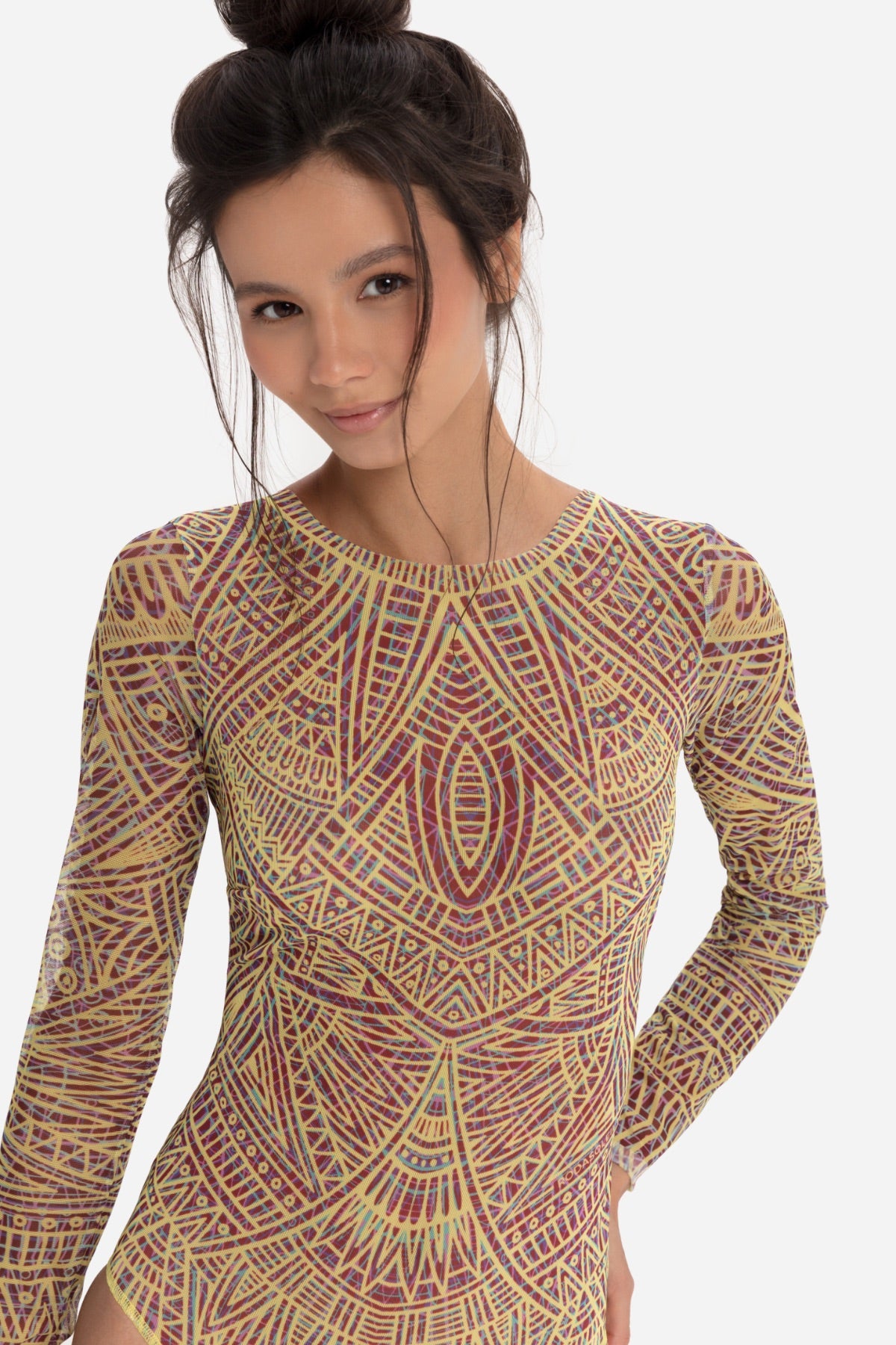 Closed Back One-piece Swimsuit with Sleeves "Eldorado"