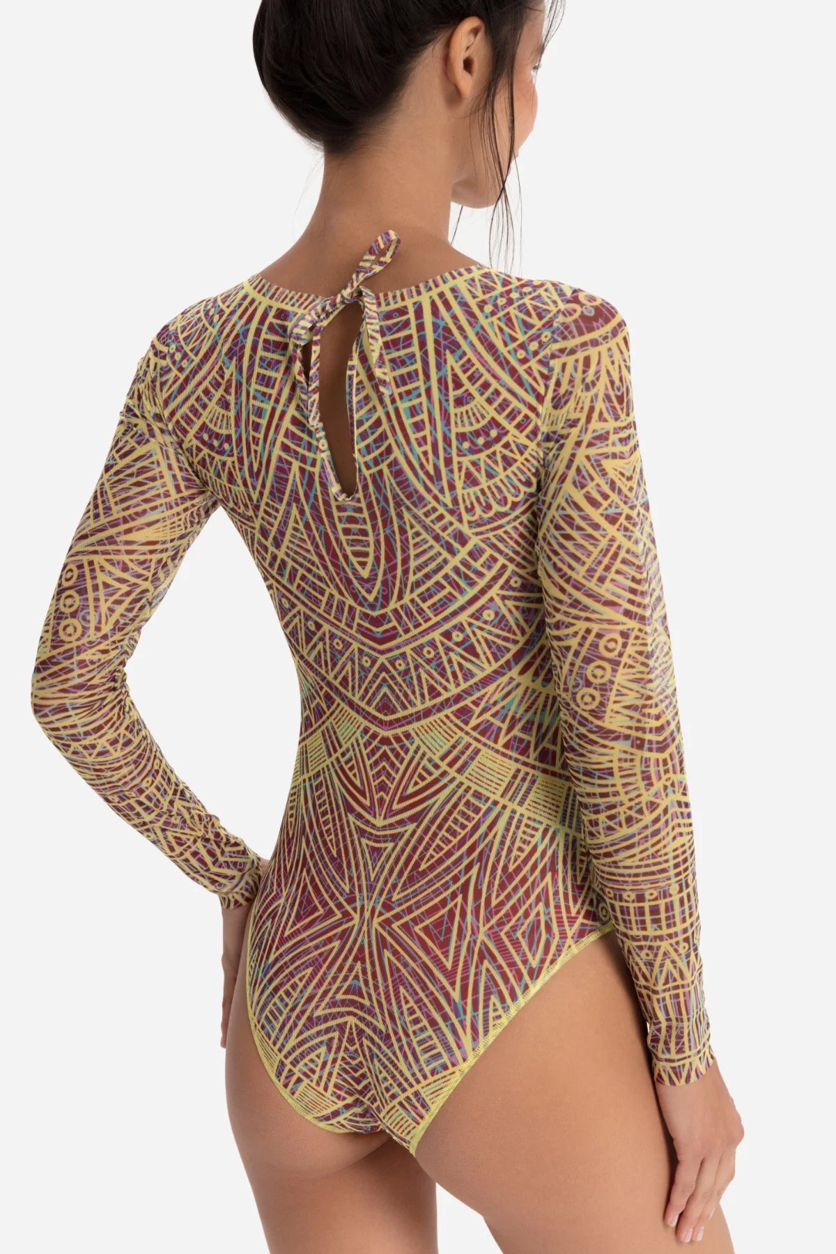 Closed Back One-piece Swimsuit with Sleeves "Eldorado"