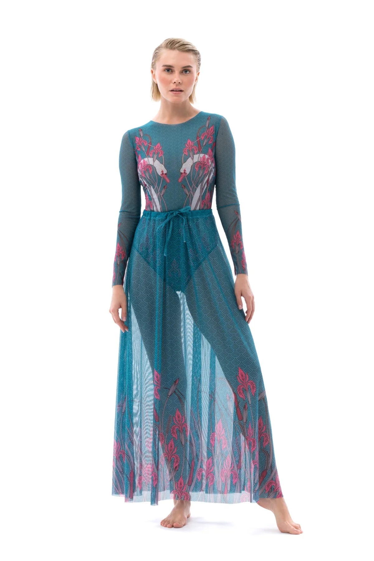 Beach skirt "Swans"