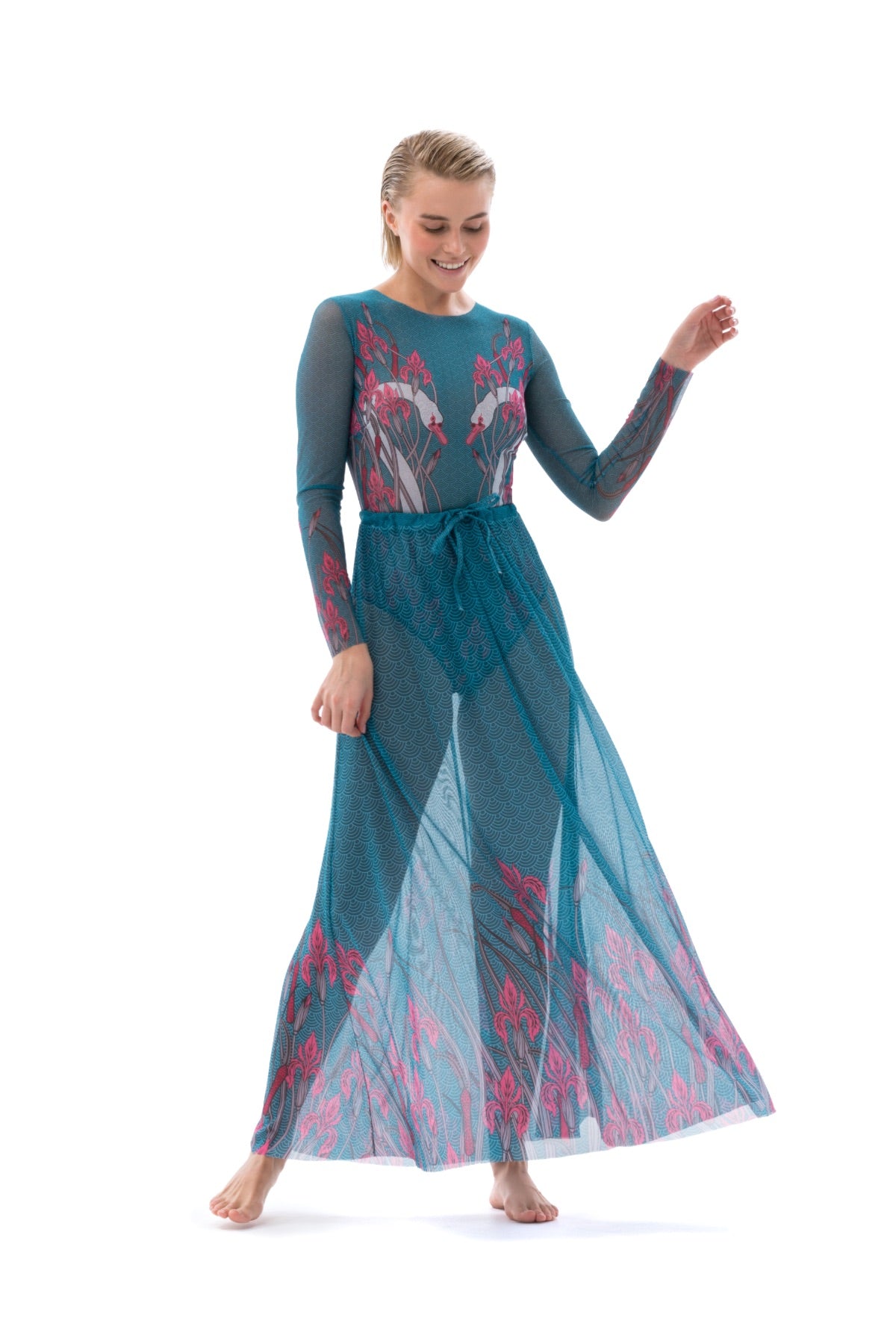 Beach skirt "Swans"