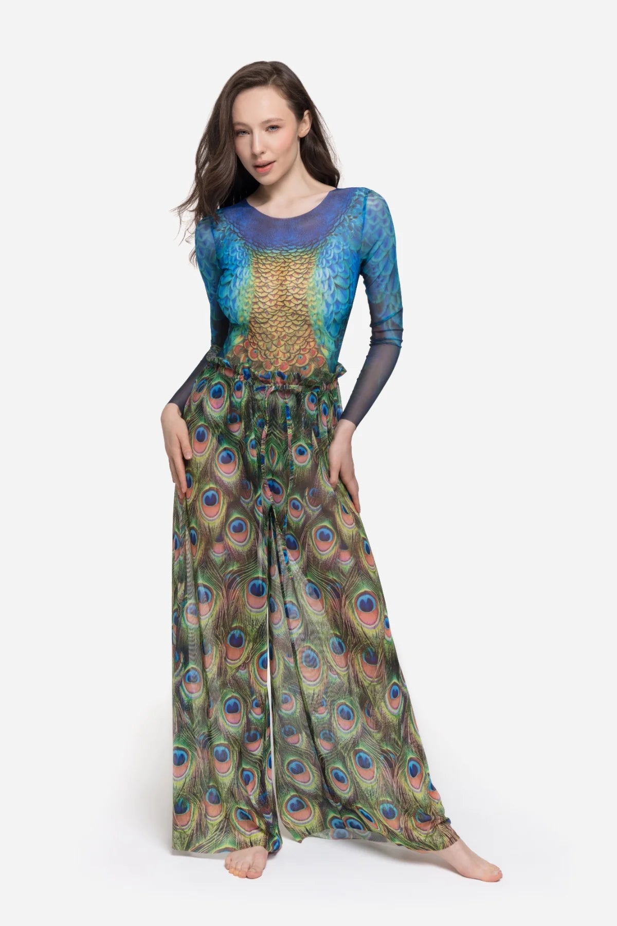 Beach pants "Peacock Mayura"